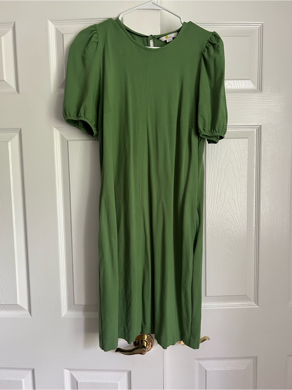 Boden Seam Detail Jersey Puff Sleeve Shift Women's Dress